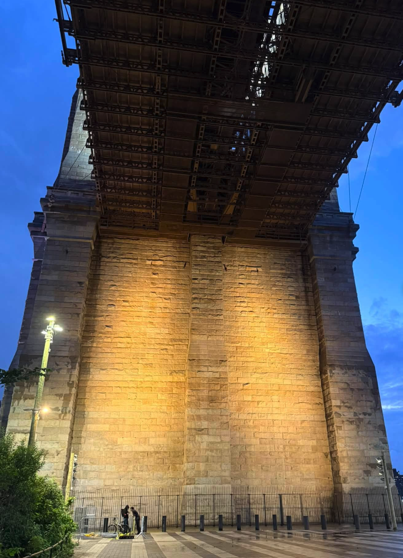 Under the Brooklyn Bridge in DUMBO